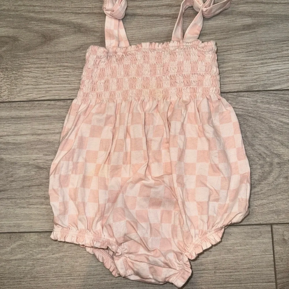BABY GAP Pink Checkered Baby Romper